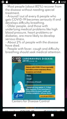 Coronavirus COVID 19 live tracker & symptoms android App screenshot 4